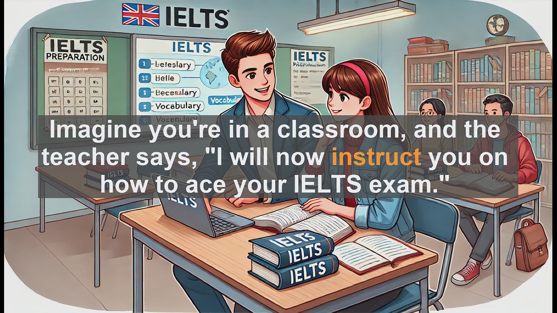 'Video thumbnail for 2500 Must Know IELTS 6.5 Vocabulary - How to Use 'Instruct' Correctly for IELTS Success'