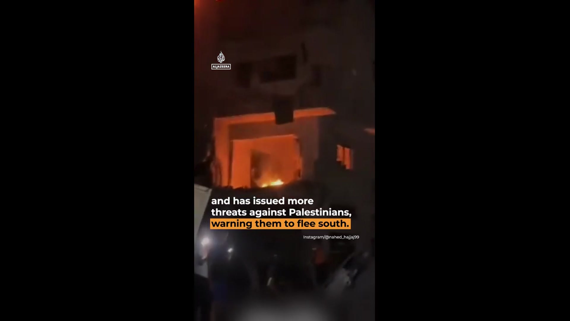 'Video thumbnail for Overnight Israeli attack on residential building in Gaza sparks fires'