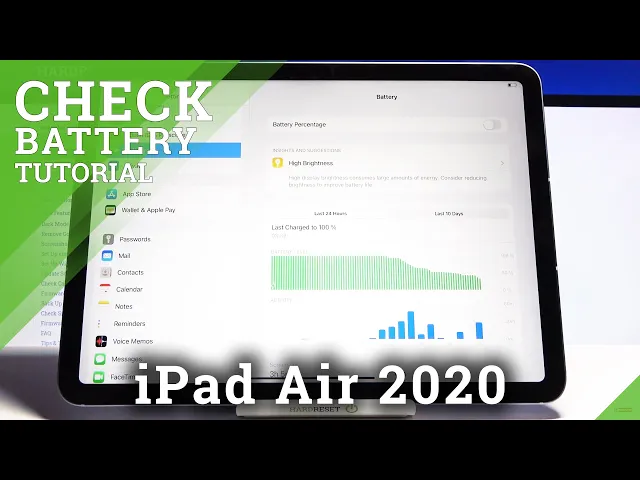 Video thumbnail for How to Locate Battery Percentage on APPLE iPad Air 2020 – Battery Settings
