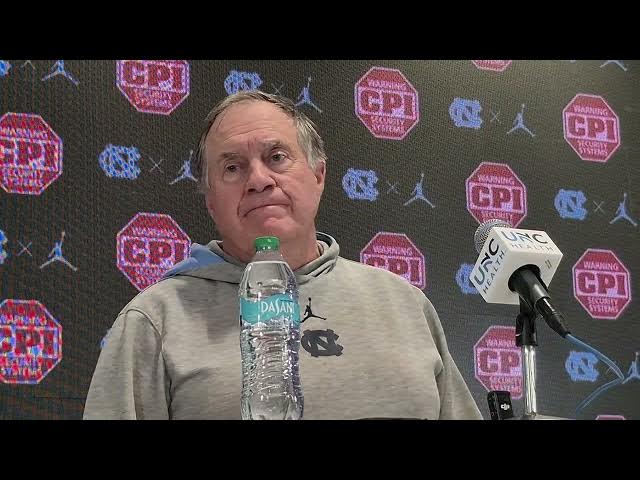 Video thumbnail for #UNC coach Bill Belichick pre-Wake Forest press conference