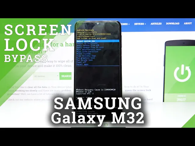Video thumbnail for Hard Reset SAMSUNG Galaxy M32 - Bypass Pattern Lock / Factory Reset Keys Method
