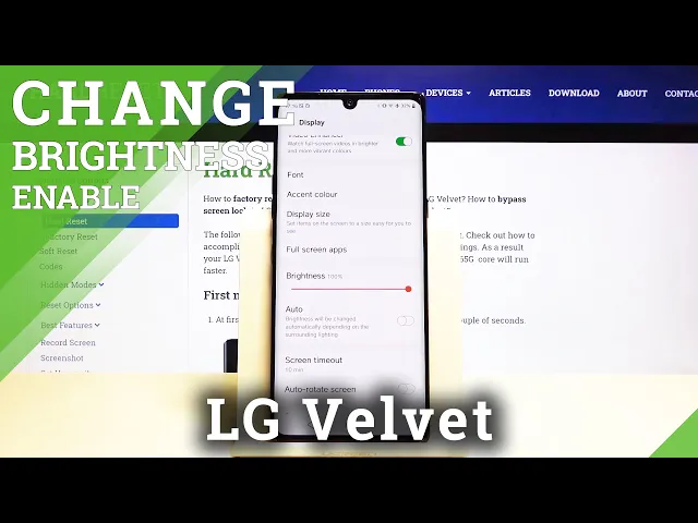 Video thumbnail for How to Activate Auto Brightness on LG Velvet – Display Settings