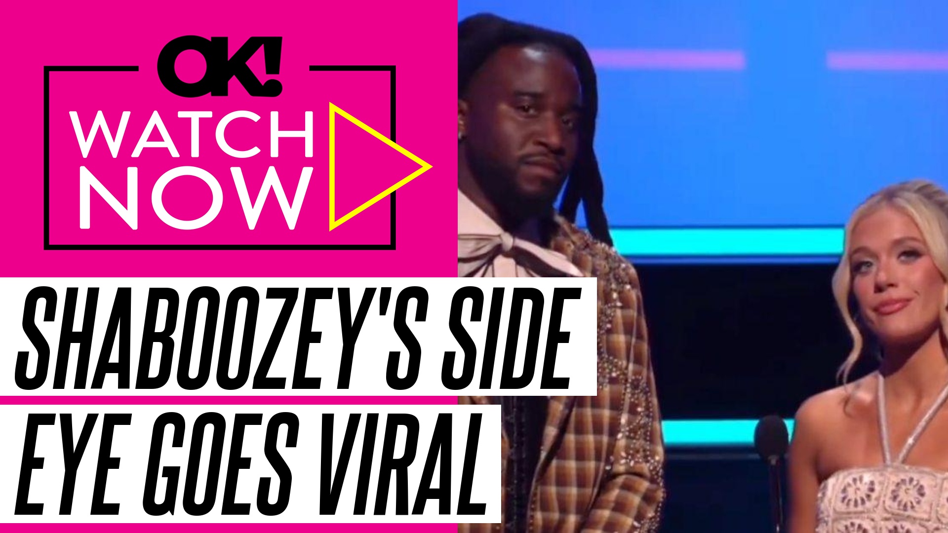 Video thumbnail for 2025 AMAs: Shaboozey Gives Side Eye to Megan Moroney's Comment About the Origins of Country Music - Watch the Shady