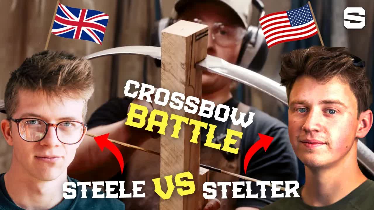 Video thumbnail for Will Stelter: steele vs stelter: 4-hour crossbow build challenge! forge, metalwork, and diy