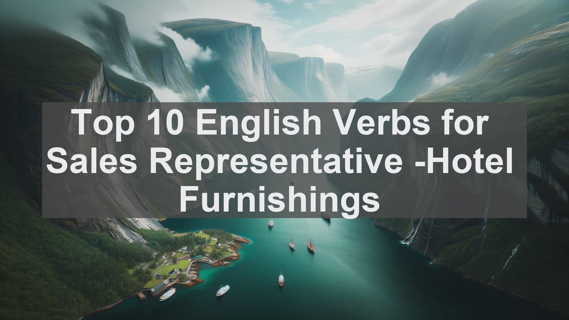 'Video thumbnail for Top 10 English Verbs for Sales Representative Hotel Furnishings'