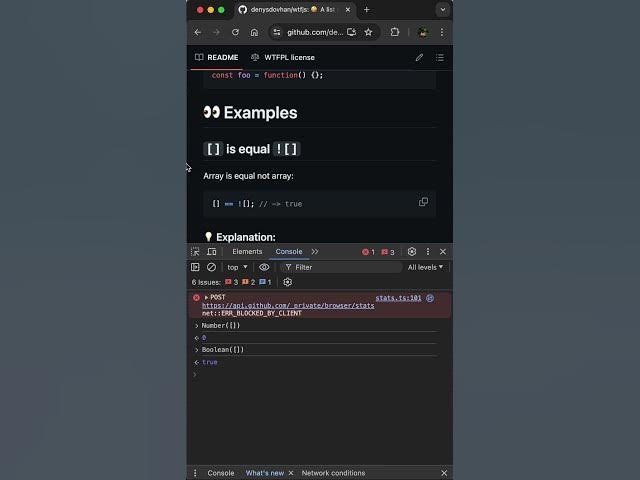Video thumbnail for Why  [] == ![] ||  - wtf js