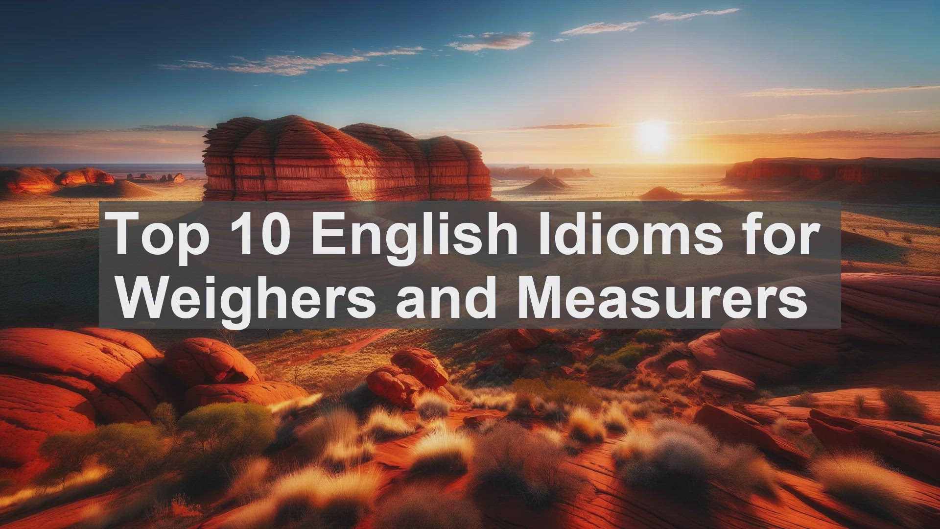 'Video thumbnail for Top 10 English Idioms for Weighers and Measurers'