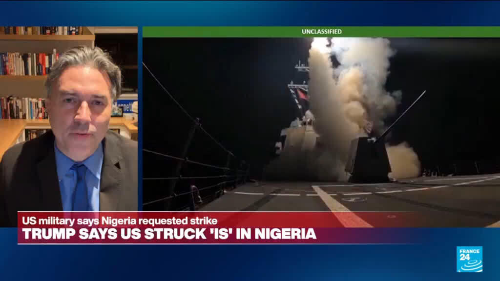 Video thumbnail for US launches air strikes against Islamic State militants in Nigeria