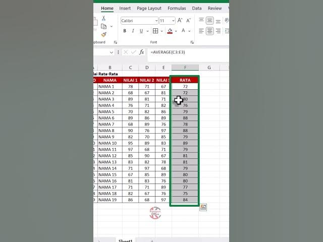 Video thumbnail for Trik Rahasia Menghitung Rata-Rata di Excel dalam 1 Detik! #excel