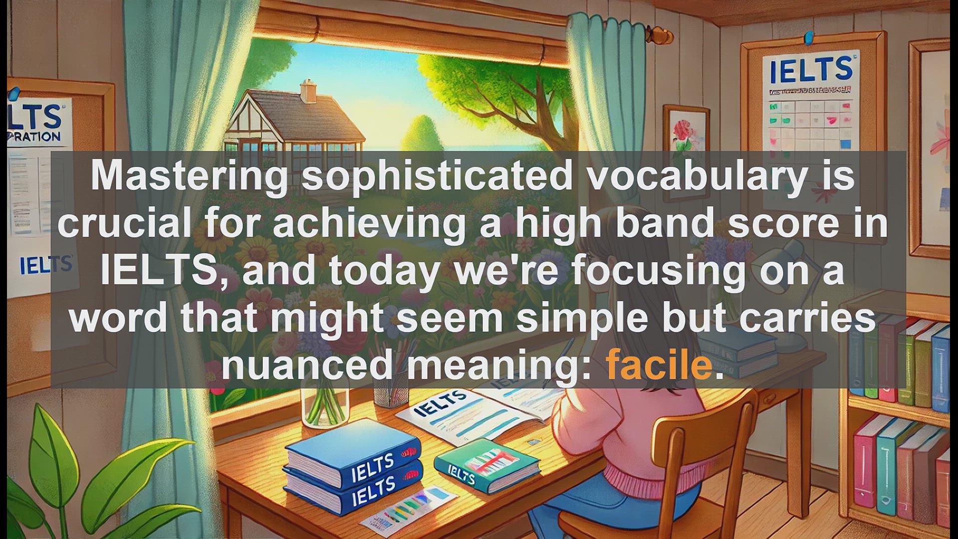 'Video thumbnail for 5000 Must Know IELTS 8.0 Vocabulary - IELTS Vocabulary: Understanding and Using 'Facile' Correctly'