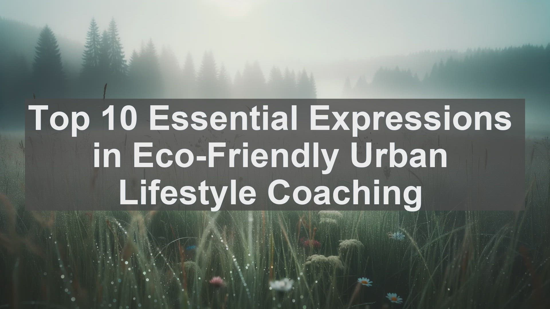 'Video thumbnail for Top 10 Essential Expressions in EcoFriendly Urban Lifestyle Coaching'