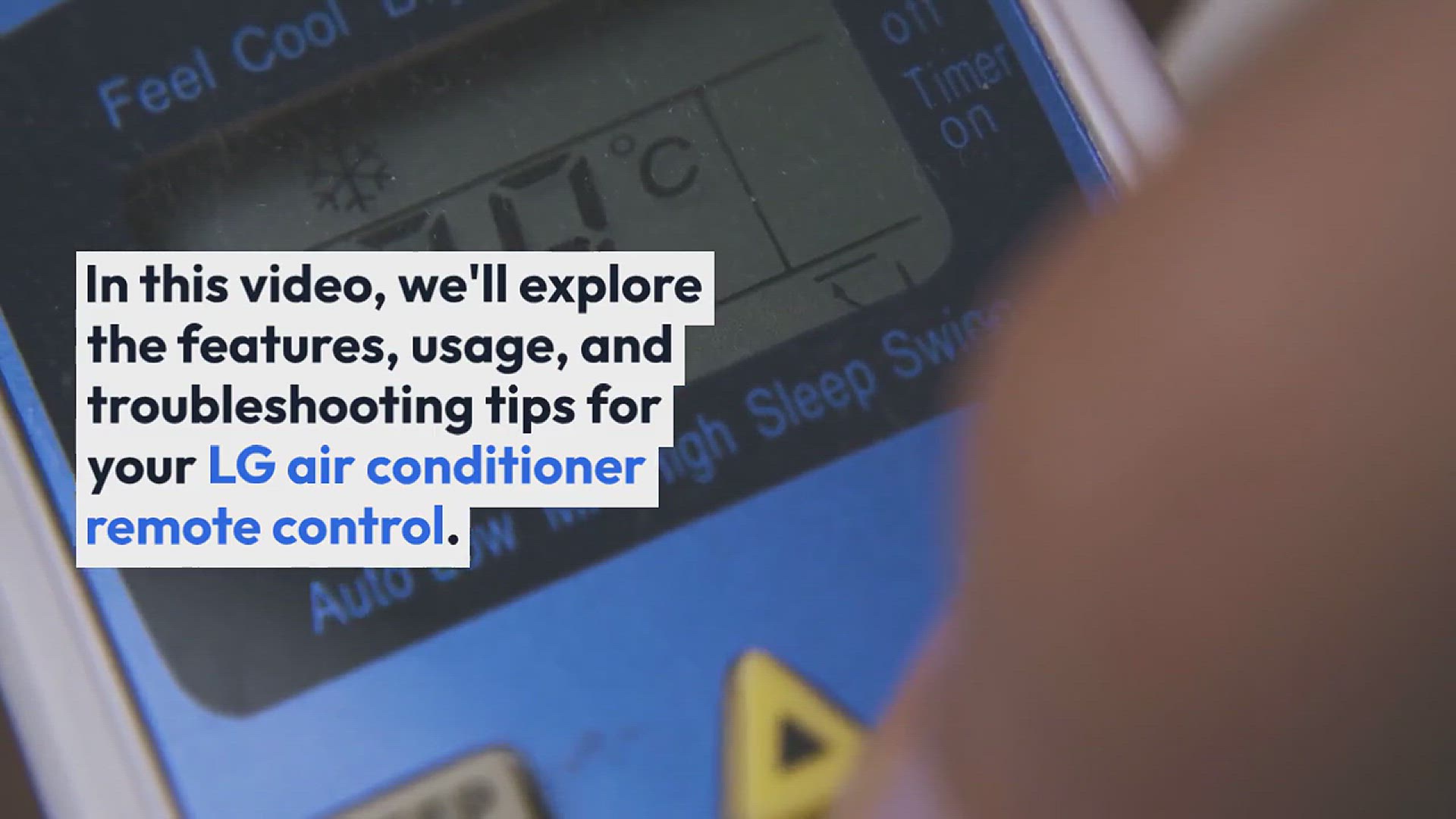 Video thumbnail for LG Air Conditioner Remote Control Manual