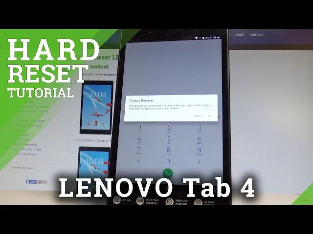 Video thumbnail for How to Factory Reset LENOVO Tab 4 - Reset Code / Wipe Data |HardReset.Info