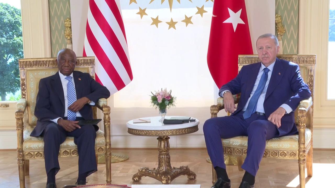 Video thumbnail for Türkiye: Turkish president Erdogan hosts Liberian counterpart.