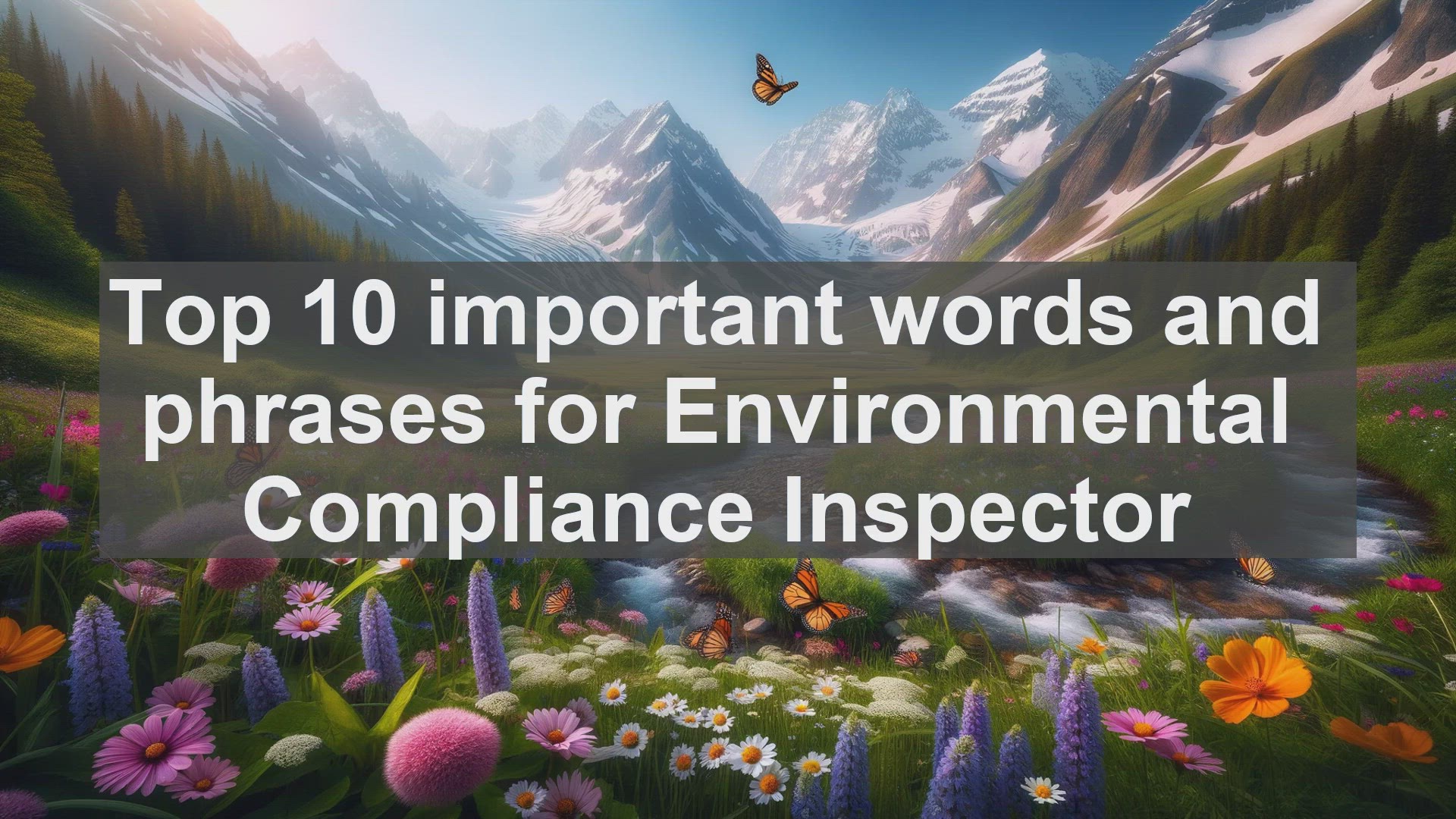 'Video thumbnail for Top 10 important words and phrases for Environmental Compliance Inspector'