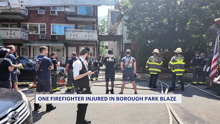 Video thumbnail for Firefighter injured following 2-alarm fire in Borough Park
