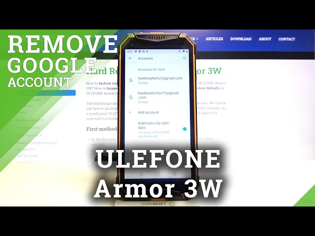 Video thumbnail for How to Logout from Gmail Account in Ulefone Armor 3W - Remove Gmail Account