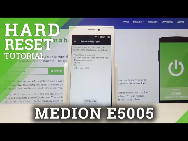 Video thumbnail for How to Factory Reset in MEDION E5005 - Hard Reset Instructions