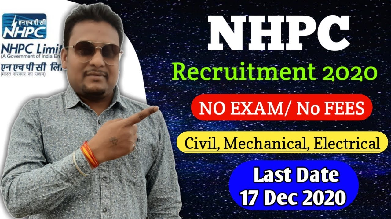 Video thumbnail for NHPC Recruitment Training 2020 | BE/B-Tech/Diploma | No Fee | Apprenticeship | Latest Jobs 2020