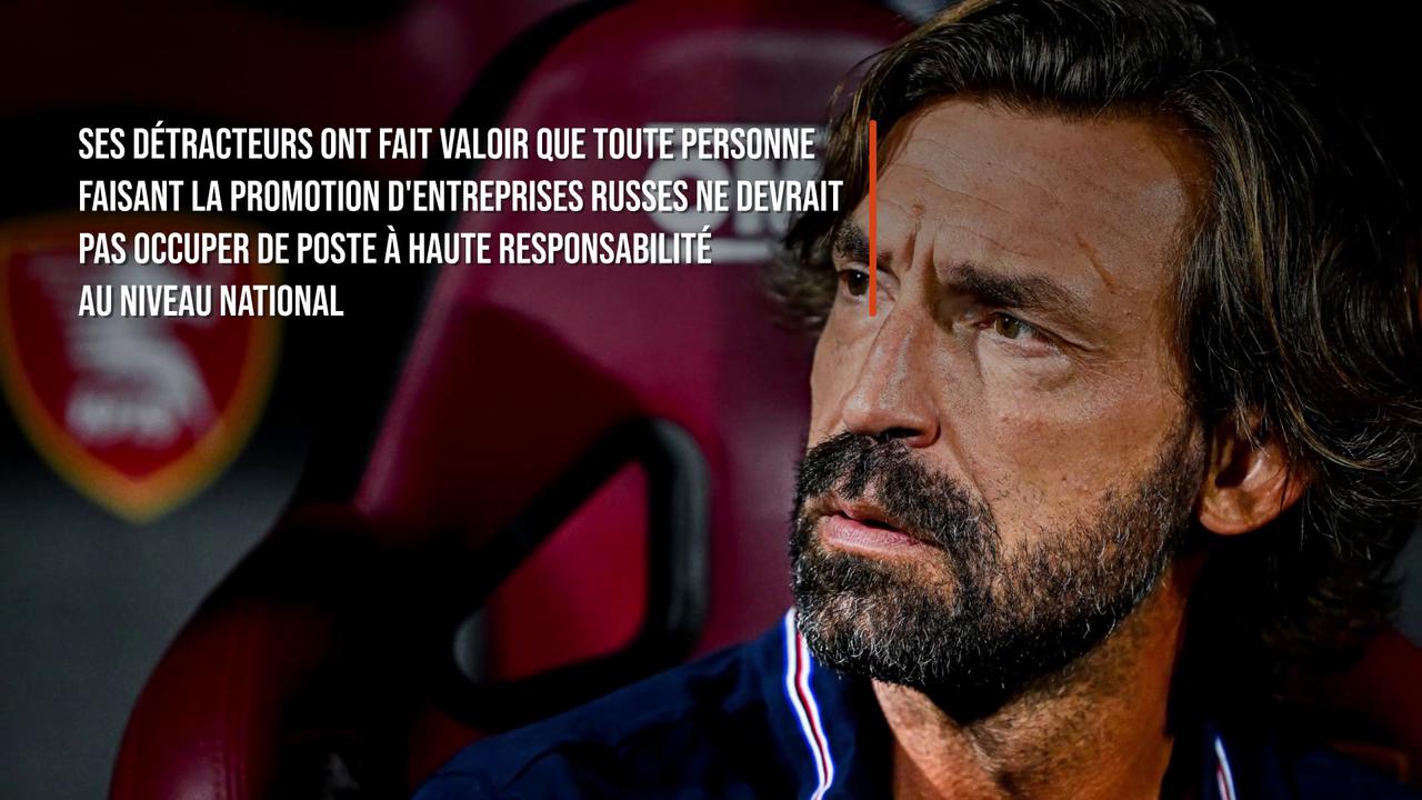 Video thumbnail for Andrea Pirlo retiré de la course pour le poste de sélectionneur de l'équipe de football d'Italie.
