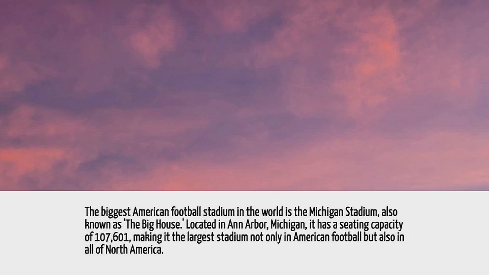 Video thumbnail for What Is The Biggest American Football Stadium In The World
