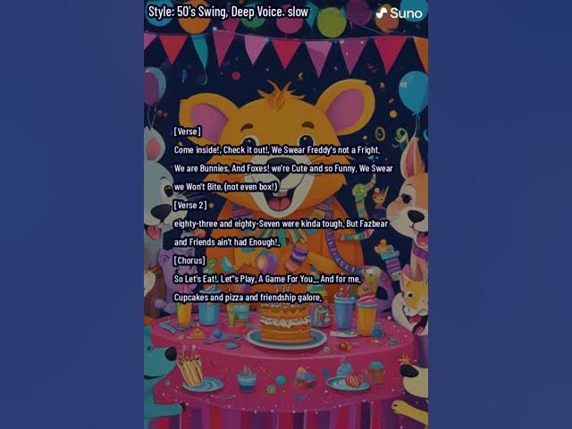 Video thumbnail for Cute new fnaf song - Ai Suno Memepost | #Viral, #fnaf, #sunoai #meme #music, #vintage #cute