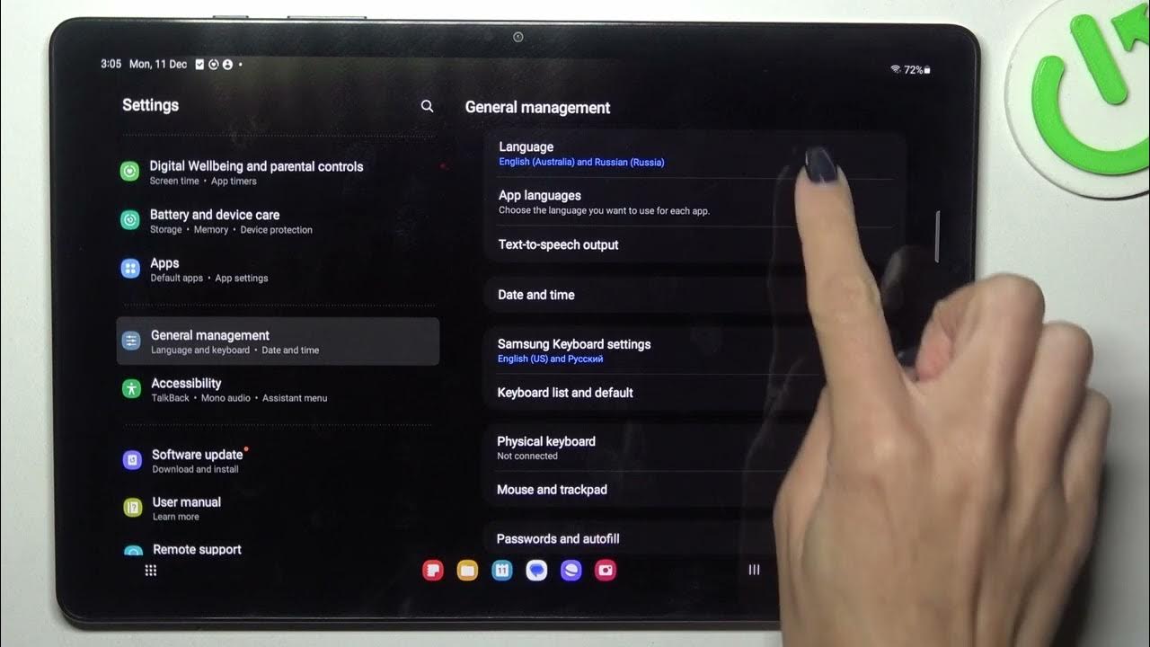 Video thumbnail for Changing System Language on Samsung Galaxy Tab A9+