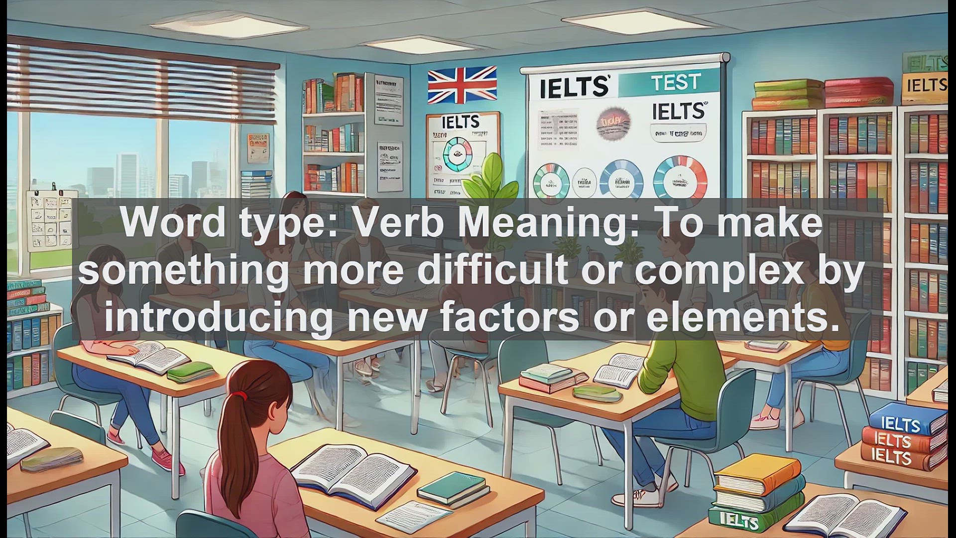 'Video thumbnail for 2500 Must Know IELTS 6.5 Vocabulary - Understanding the Verb 'Complicate' for IELTS Success'