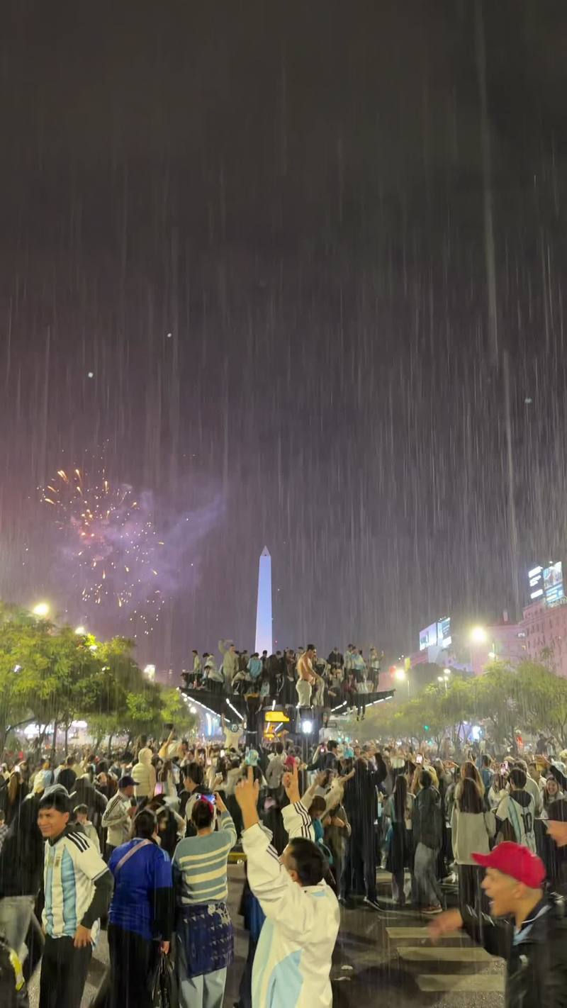 Video thumbnail for Rain Soaked Argentina Celebrates 2026 World Cup Semi Final Win