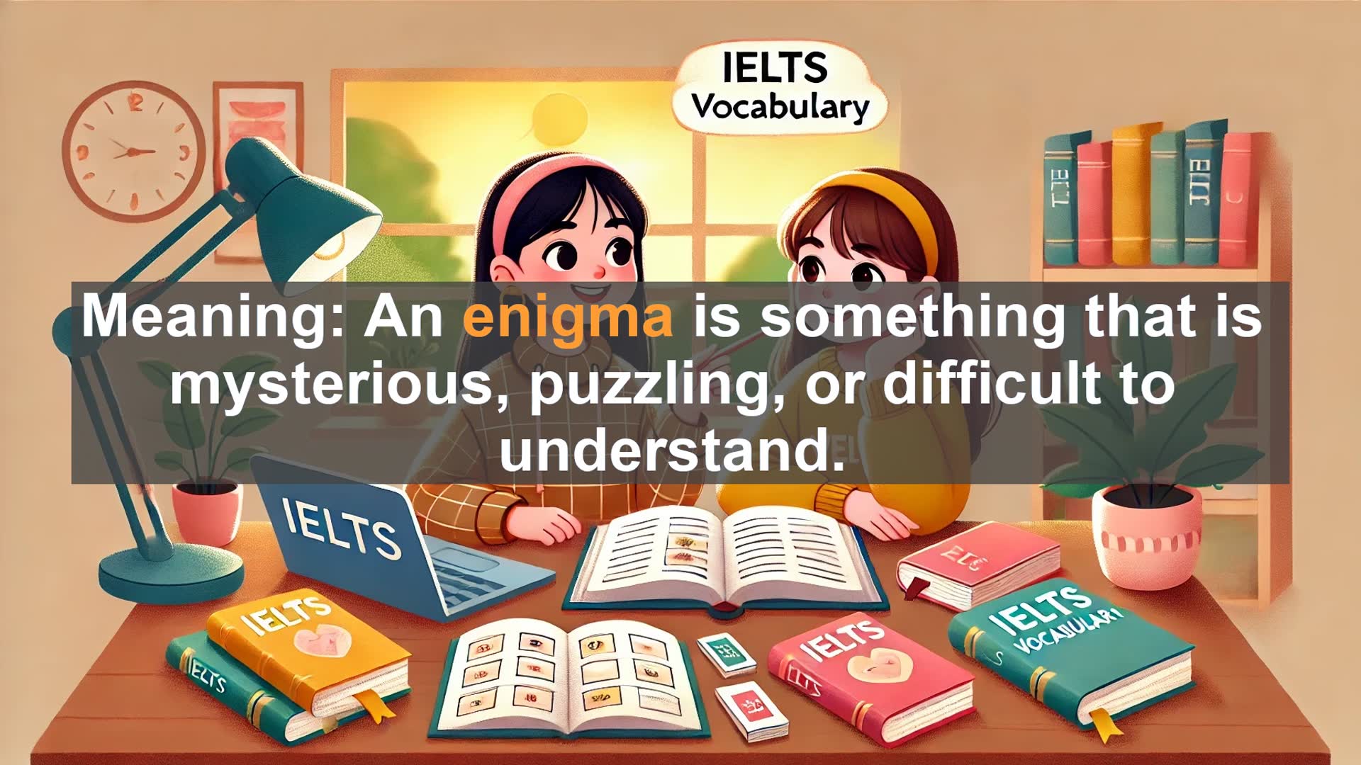 'Video thumbnail for 5000 Must Know IELTS 8.0 Vocabulary - Understanding 'Enigma': Exploring Mysterious Puzzles in Language'