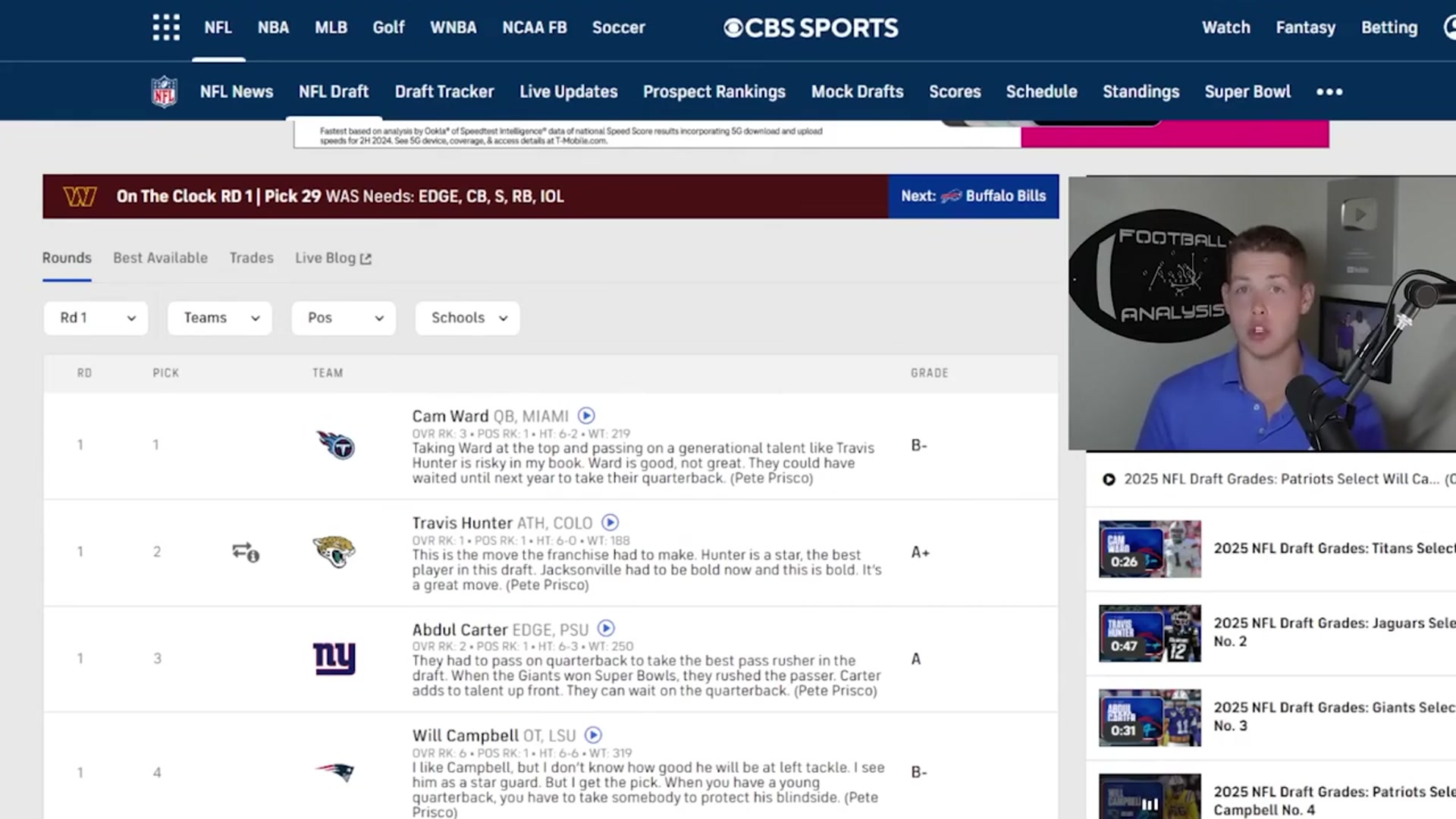 'Video thumbnail for The Biggest Winners And Losers Of The 2025 NFL Draft (Round One)'