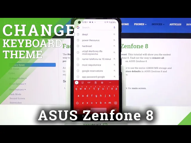 Video thumbnail for How to Pick Keyboard Color in ASUS Zenfone 8 - Change Keyboard Theme