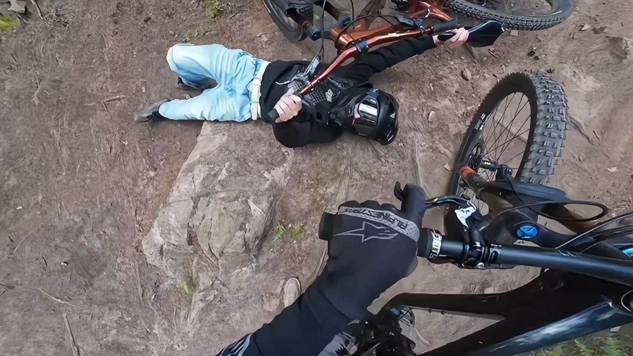 Video thumbnail for Teen Biker Takes a Tumble at Isaberg Bikepark