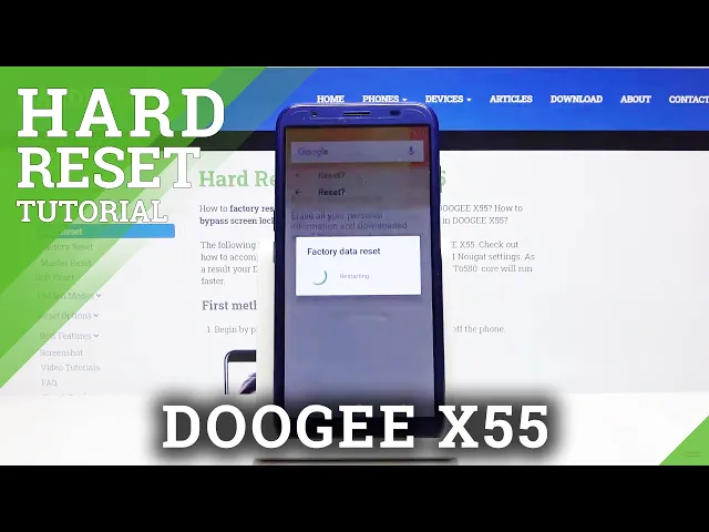 Video thumbnail for How to Hard Reset on Doogee X55 - Factory Reset Instructions