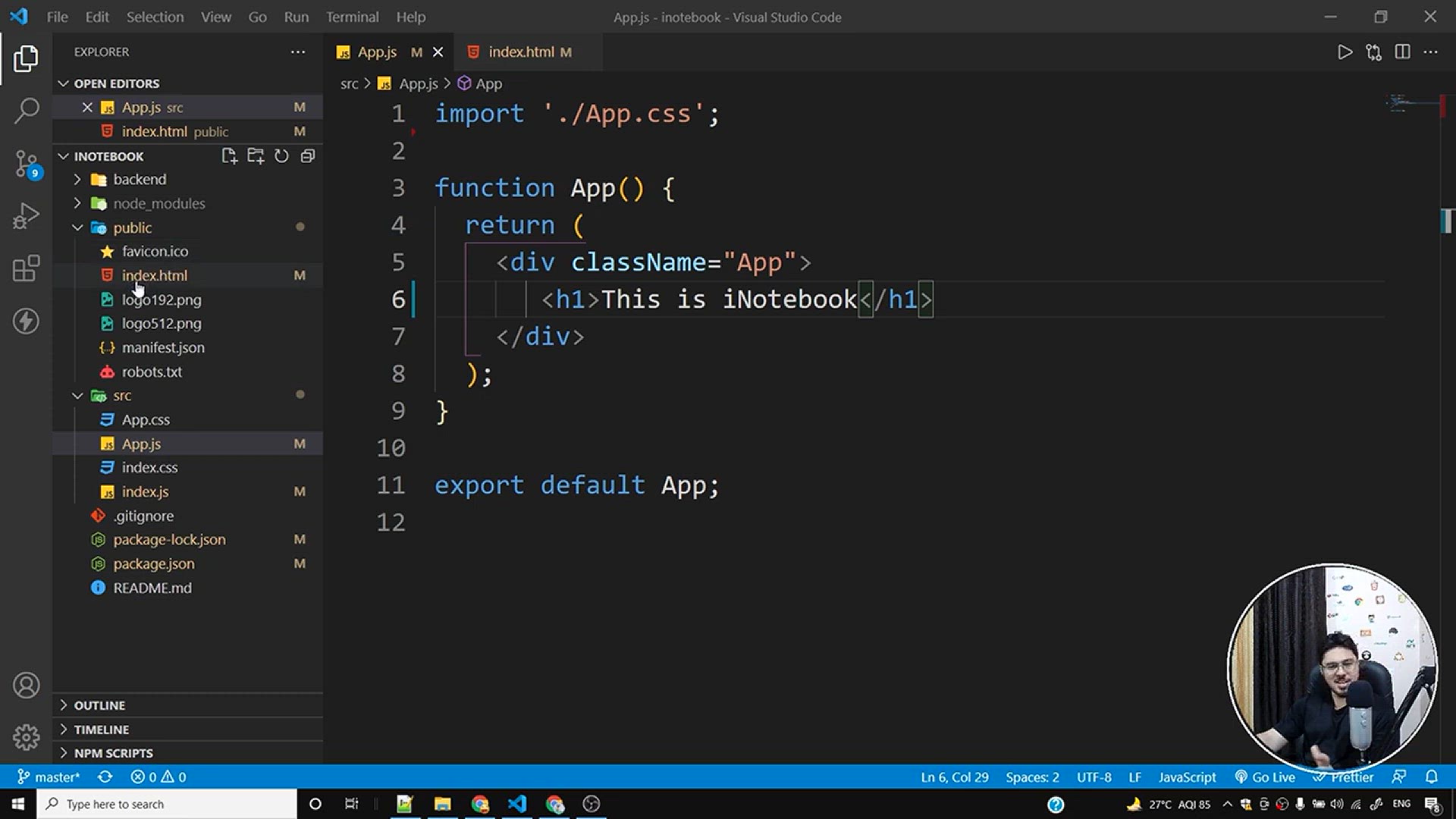 'Video thumbnail for Creating Navbar and Routes _ Complete React Course in Hindi #56'