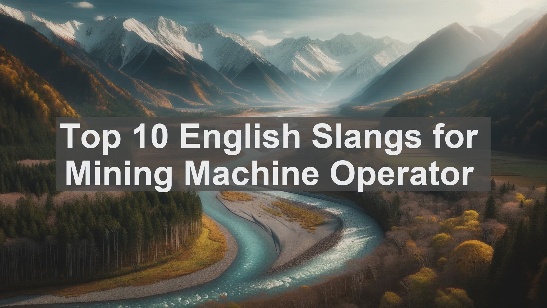 'Video thumbnail for Top 10 English Slangs for Mining Machine Operator'
