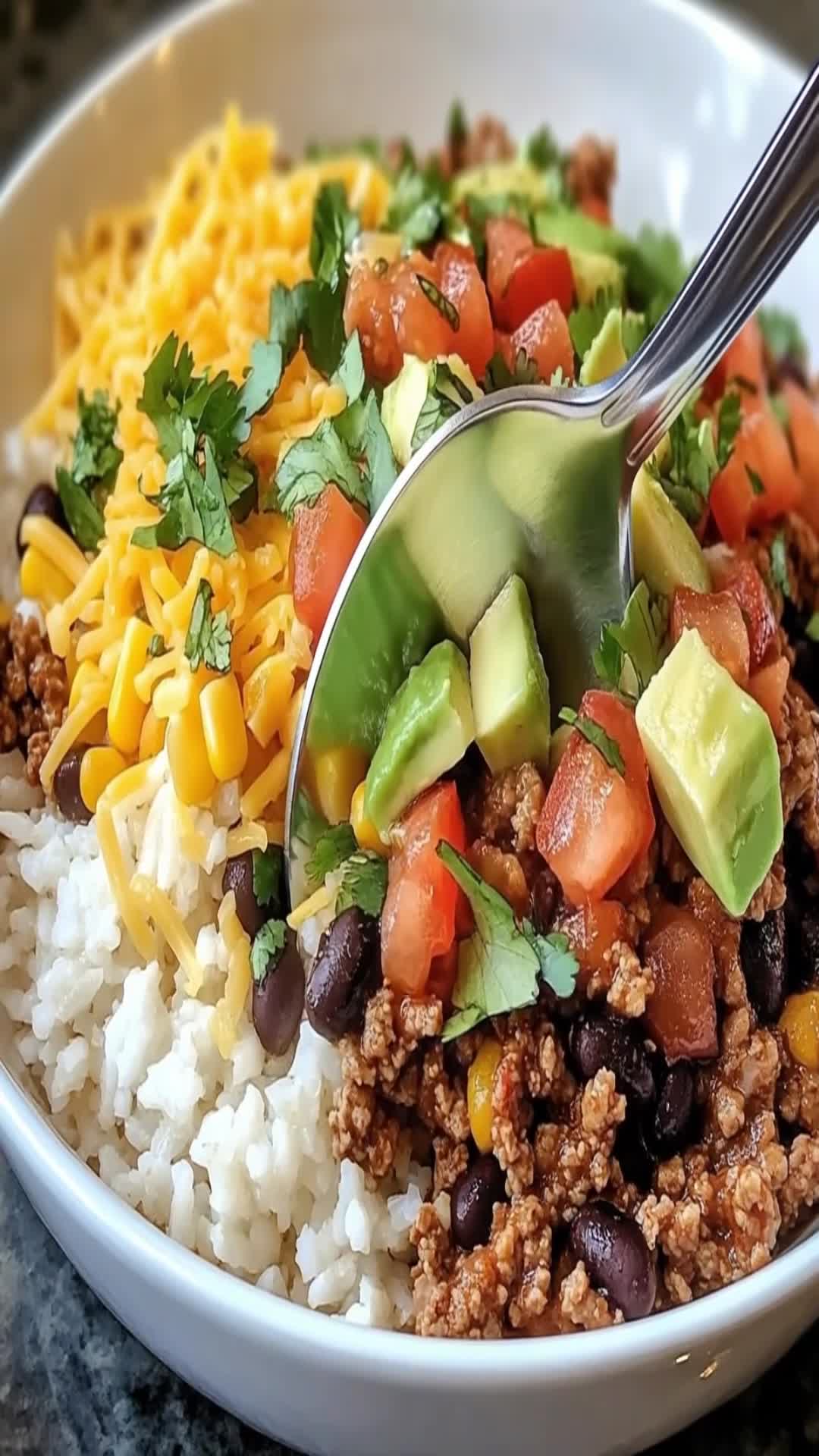 Video thumbnail for Ground Beef Burrito Bowl Skillet