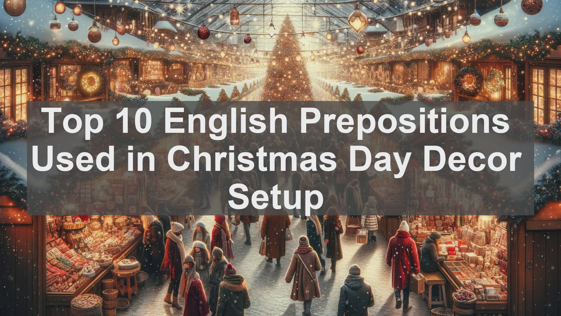 'Video thumbnail for Top 10 English Prepositions Used in Christmas Day Decor Setup'