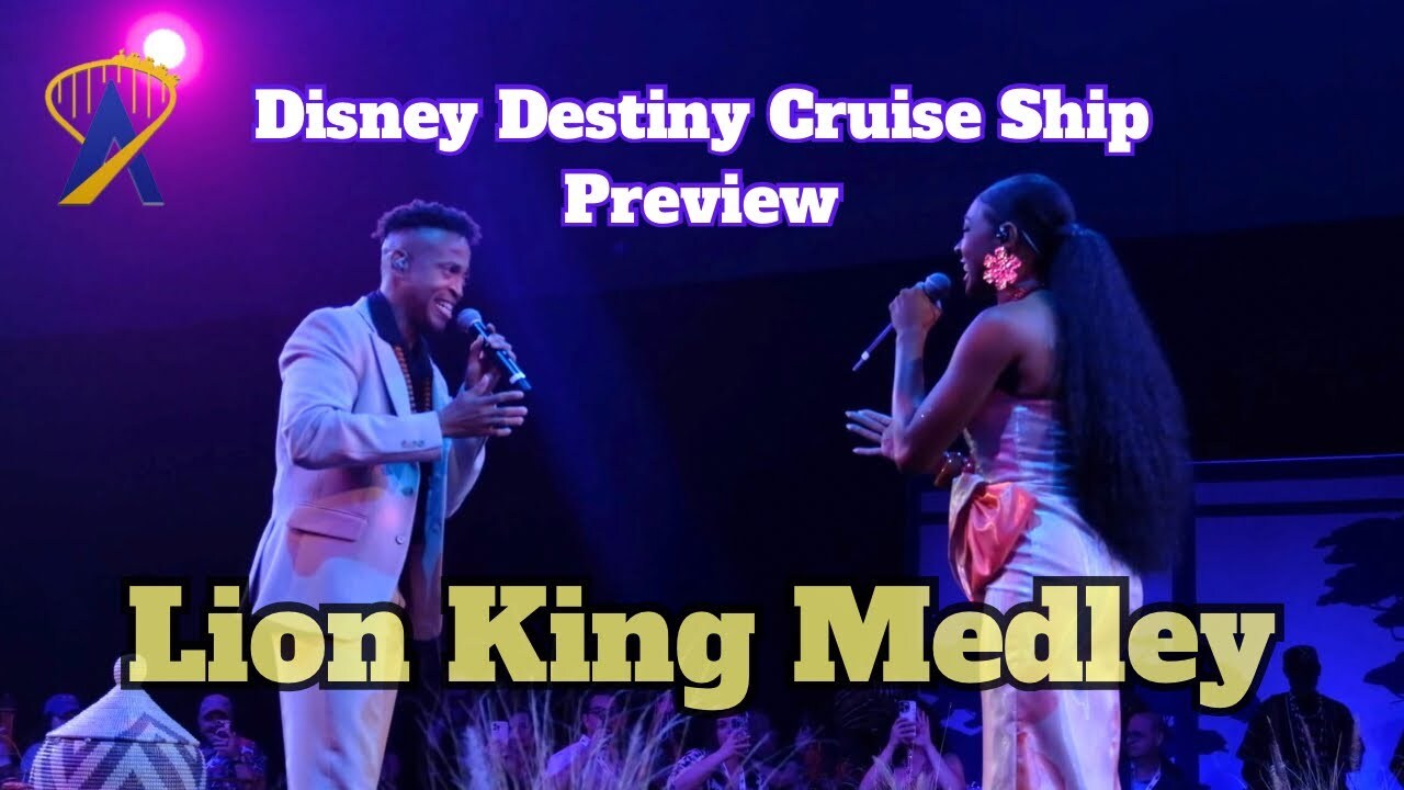 Video thumbnail for 'Lion King' song medley | Disney Destiny cruise ship sneak peek