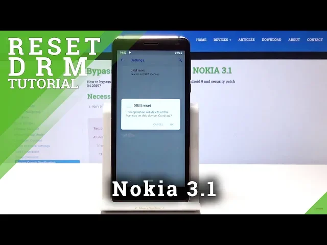 Video thumbnail for How to Reset DRM Licenses in NOKIA 3.1 - Digital Licenses