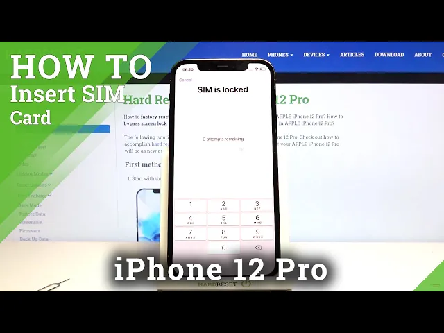 Video thumbnail for How to Insert Nano SIM Card to iPhone 12 Pro – SIM Card Installation