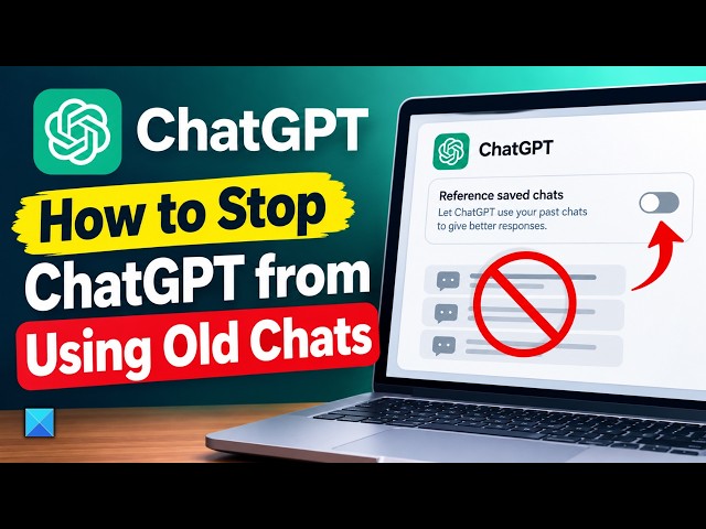 Video thumbnail for How to stop ChatGPT from using old chats