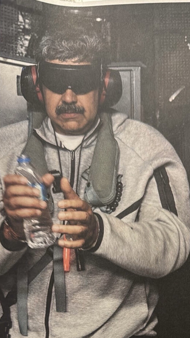 Video thumbnail for Photo of Maduro bound and blindfolded posted by Trump sparks condemnation