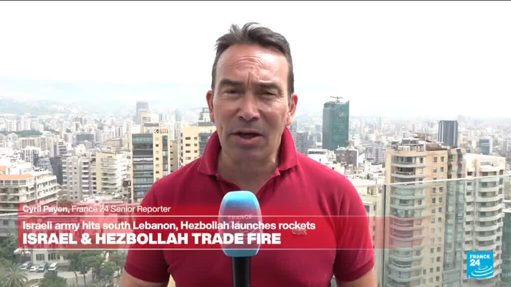 Video thumbnail for Israel & Hezbollah trade fire a day after historic talks in Washington