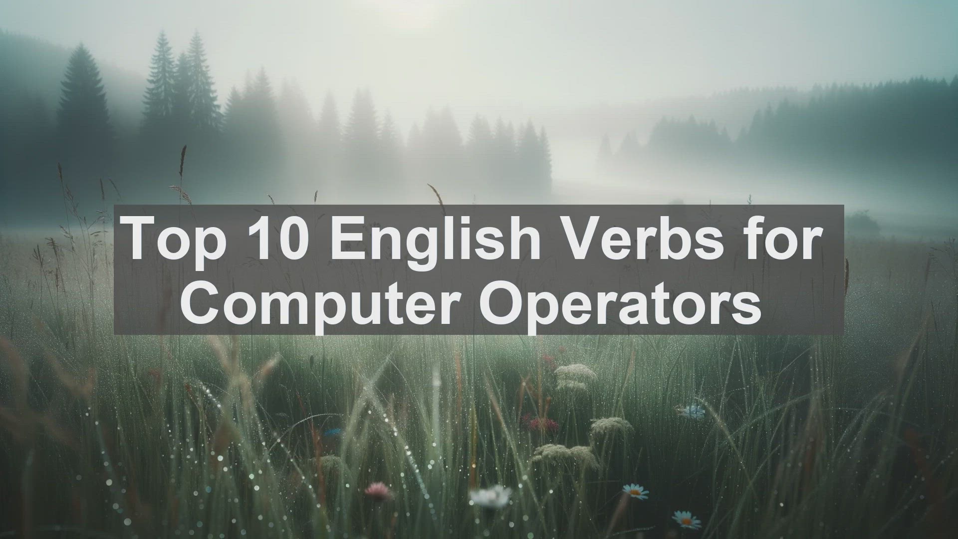 'Video thumbnail for Top 10 English Verbs for Computer Operators'