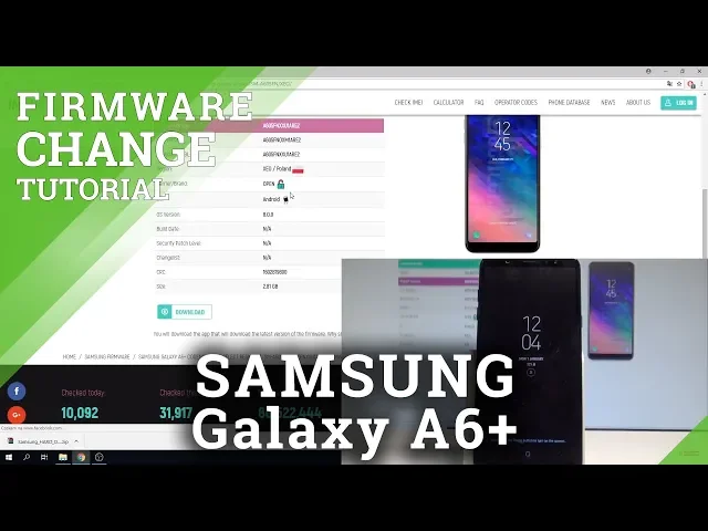 Video thumbnail for How to Flash SAMSUNG Galaxy A6+ - Updade / Change Firmware in Galaxy A6+ |HardReset.Info