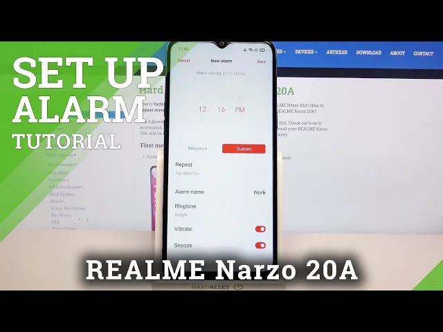 Video thumbnail for How to Set Up Alarm Clock on REALME Narzo 20A – Alarm Clock Settings