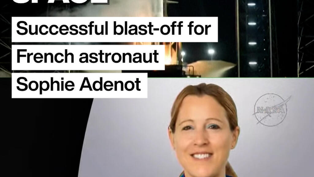 Video thumbnail for Successful blast-off for French astronaut Sophie Adenot