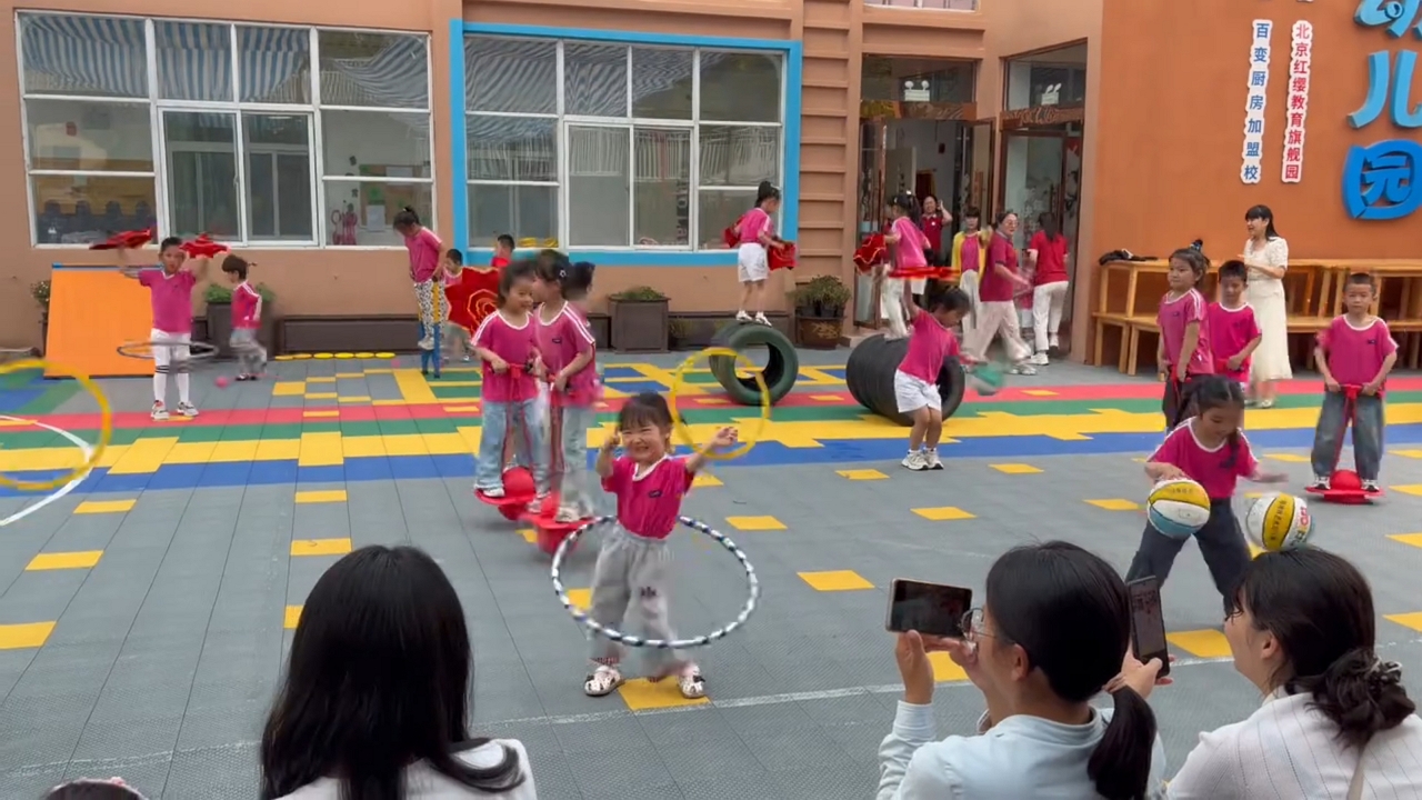 Video thumbnail for Energetic Kindergarten Kids Shine in Outdoor Sports Fun