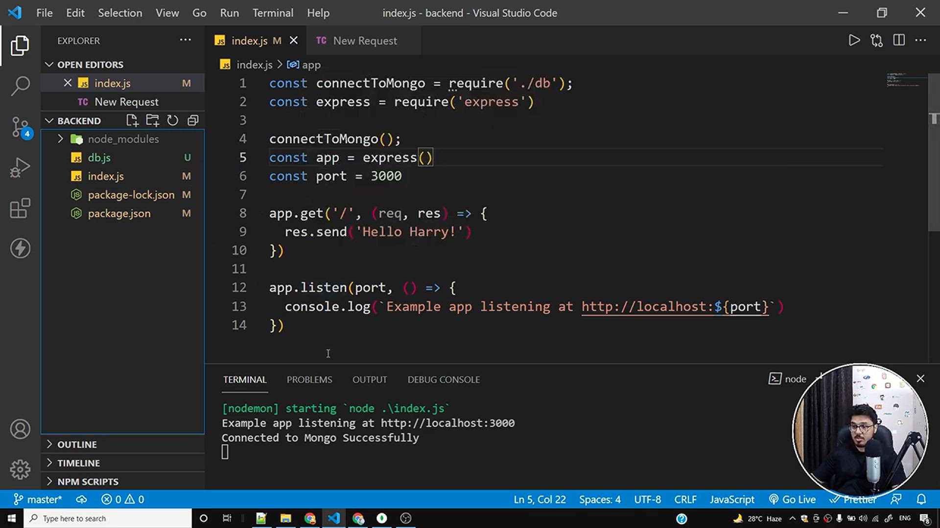 'Video thumbnail for Creating Routes & Schema for Storing Notes & Users _ Complete React Course in Hindi #44'